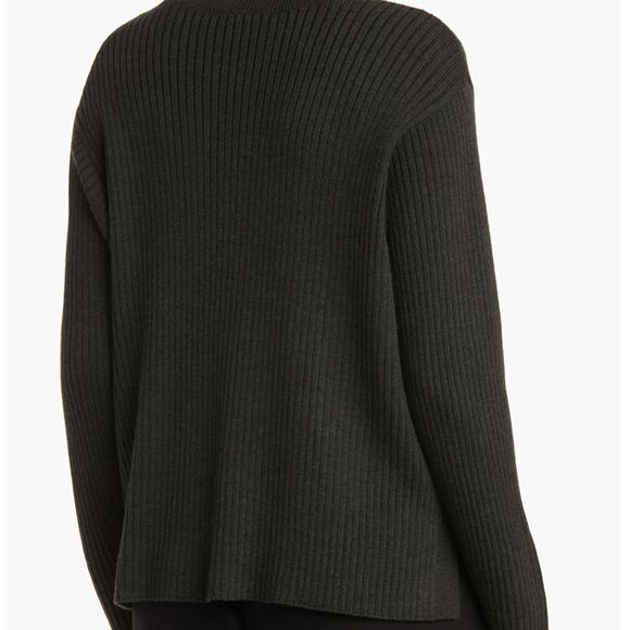 NWT Eileen Fisher Rib Crewneck Merino Wool Sweater in Ivy Size 1X - Picture 5 of 8